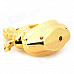 Creative Horse on the Chinese Ingot Style Windproof Butane Gas Jet Lighter - Golden