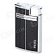 862 Elegant Windproof Butane Gas Jet Lighter - Black + Silver