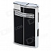 862 Elegant Windproof Butane Gas Jet Lighter - Black + Silver