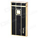 Touch Windproof Butane Gas Jet Lighter - Black + Golden