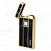 Touch Windproof Butane Gas Jet Lighter - Black + Golden