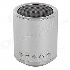 MA-02 Mini MP3 Speaker w/ TF / U-flash / FM - Silver