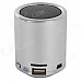 MA-02 Mini MP3 Speaker w/ TF / U-flash / FM - Silver