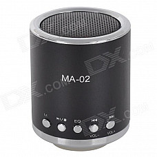 MA-02 Mini MP3 Speaker w/ TF / U-flash / FM - Black