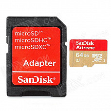 SanDisk UHS-I Micro SD / TF Card w/ TF Card to SD Card Adapter (64GB)