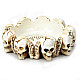 HongYang Stylish Skull Resin Ashtray - White + Brown