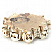 HongYang Stylish Skull Resin Ashtray - White + Brown