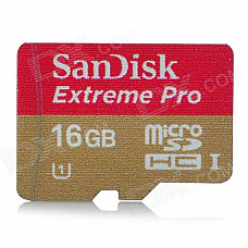 SANDISK Micro SD / TF 16GB Extreme Pro Card - Black (16GB)