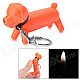 Cute Cartoon Dog Red Flame Butane Lighter - Orange + Black