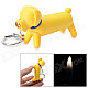 Cute Cartoon Dog Red Flame Butane Lighter - Yellow + Blue