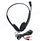 PC-610 Stereo Headset w/ Microphone - Black (3.5mm Plug / 150cm-Cable)