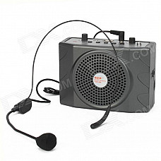 YSX-68 Portable Multi-function Amplifier w/ TF Card Slot + USB + FM Radio - Black