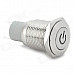 16mm Stainless Steel Red Light Push Button Switch - Silver