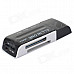 Multifunctional USB 2.0 SD / MS / MicroSD / TF / M2 Card Reader - White + Black (Max. 32GB)