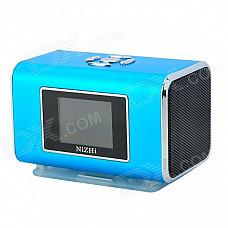 NIZHI TT6 Portable Mini Music Speaker MP3 Player w/ FM / TF Card Slot - Blue