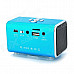 NIZHI TT6 Portable Mini Music Speaker MP3 Player w/ FM / TF Card Slot - Blue