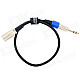 6.35mm Male to Cannon XLR Male Adapter Cable - Black + Blue (56cm)