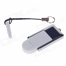 CR-128 2-in-1 USB / Micro USB OTG & Micro SD Memory Card Reader - White + Silver (Max. 32GB)