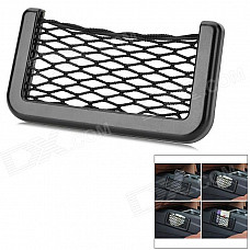 Plastic Hanging Car Storage Mesh Bag - Black