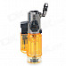 Mini Windproof Welding Torch Blue Flame Butane Jet Lighter - Translucent Yellow + Black (1300'C)