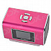 NIZHI TT6 Portable Mini Music Speaker MP3 Player w/ FM / TF Card Slot - Deep Pink