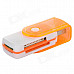 4-in-1 Rotate-to-open SD / TF / MS / M2 Car Reader - White + Orange (32G Max.)