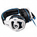 SADES SA-903 USB 2.0 Gaming Headphones w/ Microphone - Black + White (300cm-Cable)