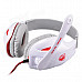 SADES SA-808 USB 2.0 Gaming Headset w/ Microphone - White (3.5mm Plug / USB2.0 Plug / 220cm-Cable)