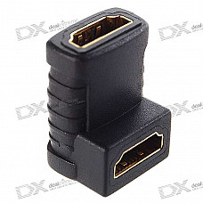 Gold Plated Right-angle HDMI Female to Female Adapter/Converter