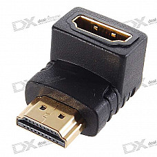 Gold Plated Right-angle HDMI Male to Female Adapter/Converter