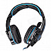 SADES SA-901 USB 2.0 Wired Headphones w/ Microphone - Black + Blue (307cm-Cable)