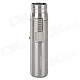 Stylish Refillable Blue Frame Butane Lighter w/ Lock - Silver