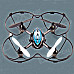 JJRC F180 2.4G 6-Channel Remote Control LCD Multi-mode UFO Four Axis Aircraft - Black + Blue