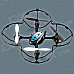 JJRC F180 2.4G 6-Channel Remote Control LCD Multi-mode UFO Four Axis Aircraft - Black + Blue