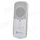 Bluetooth V3.0 + EDR Car Hands-free Speaker - White + Silver