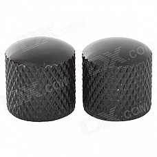 ZEA-YQ-02 Iron + Plastic Guitar Volume Knobs - Black (2 PCS)