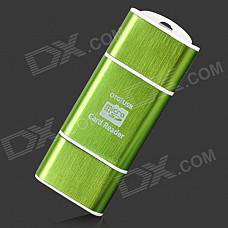 OTG USB Micro SD/TF Card Reader - Green + White (64G)