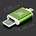 OTG USB Micro SD/TF Card Reader - Green + White (64G)