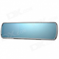 4.3" 3.0MP 720P 140 Degree Wide Angle Car Rearview DVR w/ 4-LED + Voice Broadcast - Black + Silver