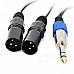 XLR 1-Male to 2-Male Cable - Black + Silver + Multi-Colored (108cm)