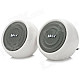 LANGJING LJ6301 USB / 3.5mm Wired 2.0-CH Speakers Set - White + Light Grey