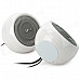 LANGJING LJ6301 USB / 3.5mm Wired 2.0-CH Speakers Set - White + Light Grey