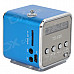 Portable Media Player Speaker w/ TF / FM - Blue + Silver