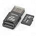 SanDisk Micro SD / TF Memory Card w/ USB Card Reader - Black (16GB / Class 4)