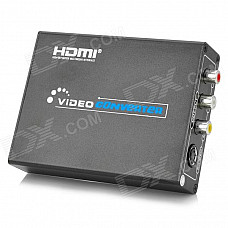 HDMI to RCA / S-Video HD AV Converter - Black (US Plug)