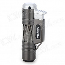 STHJ001 Double Head Butane Jet Lighter - Deep Grey + Silver White