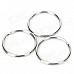 25mm Round Metal Iron Split Key Ring - Silver (40 PCS)
