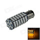 1156 / BA15S 6W 600lm 120 x SMD 3528 LED Yellow Car Steering Light / Tail / Backup Lamp - (12V)