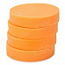 Round Shaped Car Cleaning Waxing Sponge - Orange (18PCS)