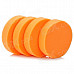 Round Shaped Car Cleaning Waxing Sponge - Orange (18PCS)